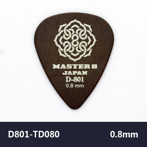 MASTER 8 JAPAN D-801 Teardrop 0.8mm Guitar Pick – Brown