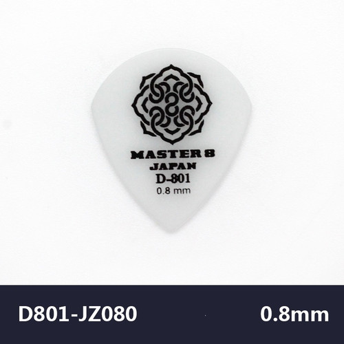 MASTER 8 JAPAN D-801 Jazz Type 0.8mm Guitar Pick – Gray White