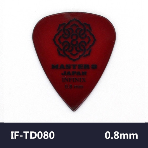 MASTER 8 JAPAN INFINIX Teardrop 0.8mm Guitar Pick – Clear Red