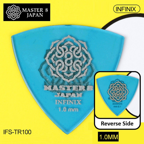 MASTER 8 JAPAN INFINIX Hard Grip Triangle 1.0mm Pick – Clear Blue