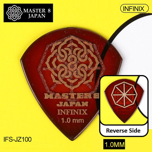 MASTER 8 JAPAN INFINIX Hard Grip Jazz Type 1.0mm Pick – Clear Red