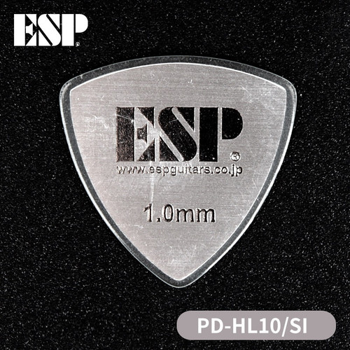 ESP PD-HL10 1.0mm Silver Triangle Guitar Pick, 1 Piece