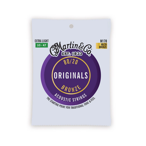Martin M170 Original 80/20 Bronze Acoustic Strings Extra Light