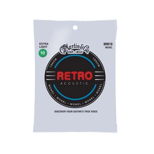 Martin Retro MM10 Nickel Alloy Acoustic Guitar Strings Extra Light 10-47