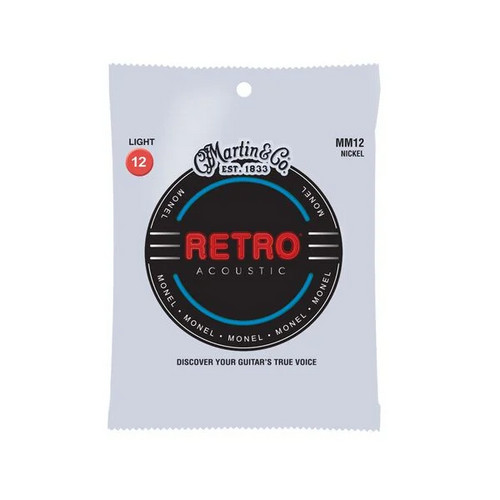 Martin Retro MM12 Nickel Alloy Acoustic Guitar Strings Light 12-54
