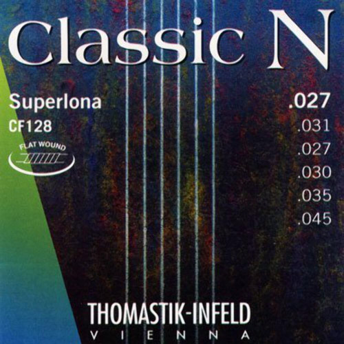 Thomastik-Infeld CF128 Classic N Superlona Classical Guitar Strings Normal Tension (Flatwound Basses + Wound G)