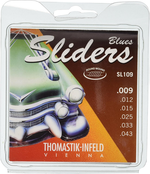Thomastik-Infeld SL109 Blues Sliders Round Wound Nickel Electric Guitar Strings Light (.009-.043)