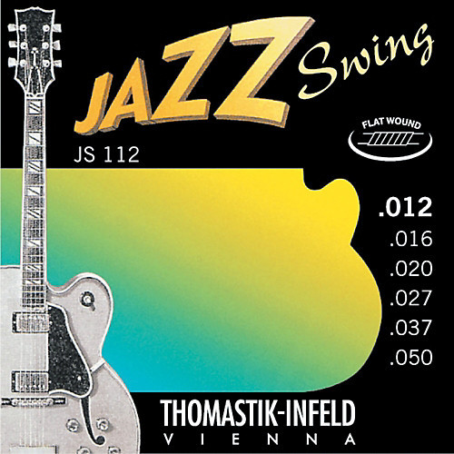 Thomastik-Infeld JS112 Jazz Swing Flatwound Jazz Guitar Strings Medium Light (.012-.050)