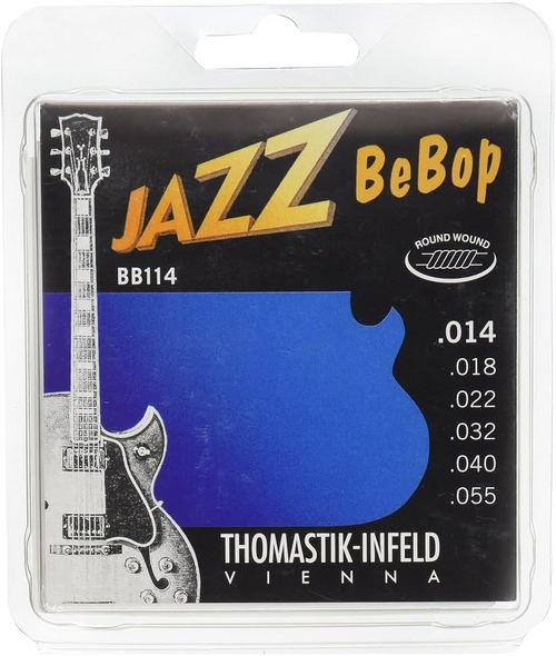 Thomastik-Infeld BB114 Jazz Bebop Round Wound Jazz Guitar Strings Medium (.014-.055)