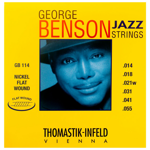 Thomastik-Infeld GB114 George Benson Signature Flatwound Jazz Guitar Strings Medium (.014-.055)
