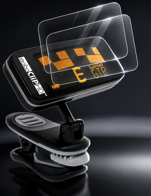 Peterson StroboClip HD / HDC Tuner Screen Protector (3-Pack) — Tempered Glass with Cleaning Wipe