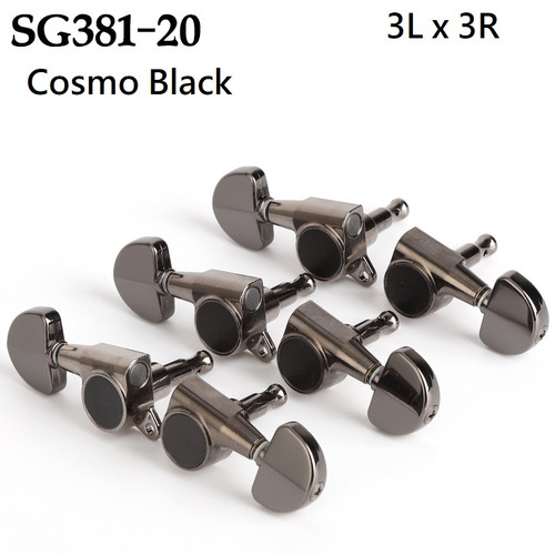 Gotoh SG381-20 CK Guitar Tuning Machines 3Lx3R Set — Cosmo Black