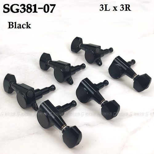 Gotoh SG381-07 B Guitar Tuning Machines 3Lx3R Set — Black
