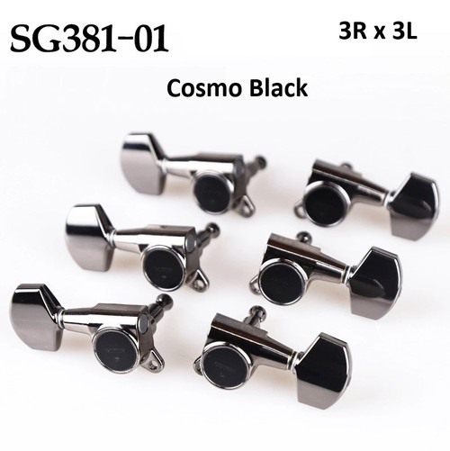 Gotoh SG381-01 CK Guitar Tuning Machines 3Lx3R Set — Cosmo Black