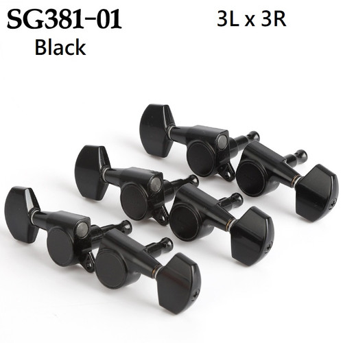 Gotoh SG381-01 B Guitar Tuning Machines 3Lx3R Set — Black