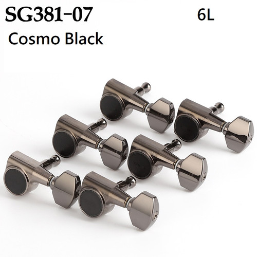 Gotoh SG381-07 Guitar Tuning Machines 6-In-Line (L6) — Cosmo Black