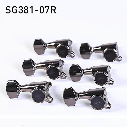Gotoh SG381-07 Guitar Tuning Machines 6-In-Line (R6) — Cosmo Black
