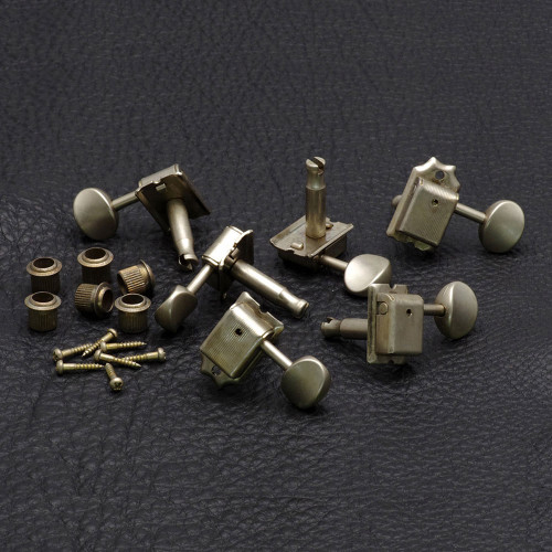 Gotoh SD91-05M Aged Relic Vintage Guitar Tuning Machines 6-In-Line (L6) — Aged Nickel