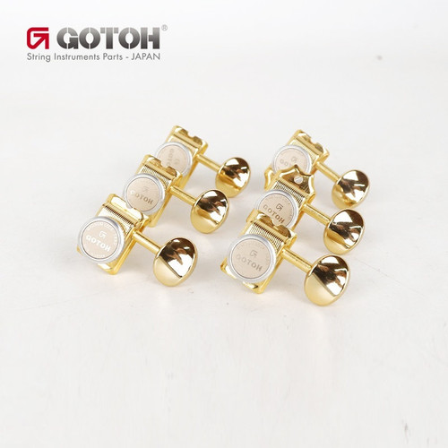 Gotoh SD91-05M MG-T Magnum Lock Vintage Guitar Tuning Machines 6-In-Line (L6) — Gold