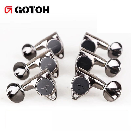 Gotoh SG301-05 CK Guitar Tuning Machines 3Lx3R Set — Cosmo Black