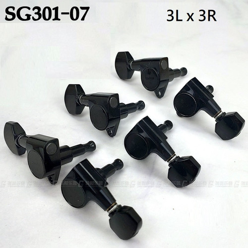Gotoh SG301-07 B Guitar Tuning Machines 3Lx3R Set — Black