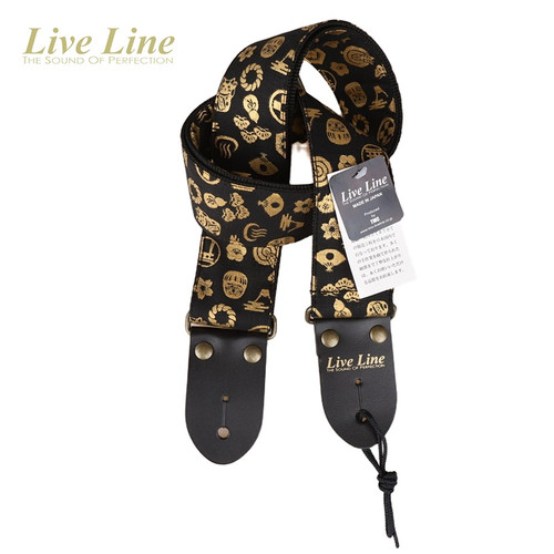 Live Line 2400 Series Guitar Strap — Japanese Icons Woven, Made in Japan