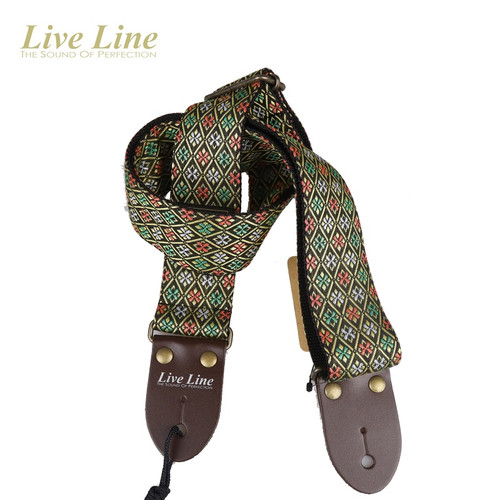 Live Line Tatami-Beri Sakura Orchid Woven Guitar Strap — Made in Japan