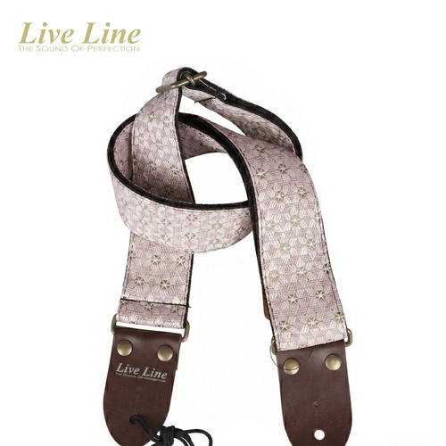 Live Line Tatami-Beri Jasmine Pink Woven Guitar Strap — Made in Japan