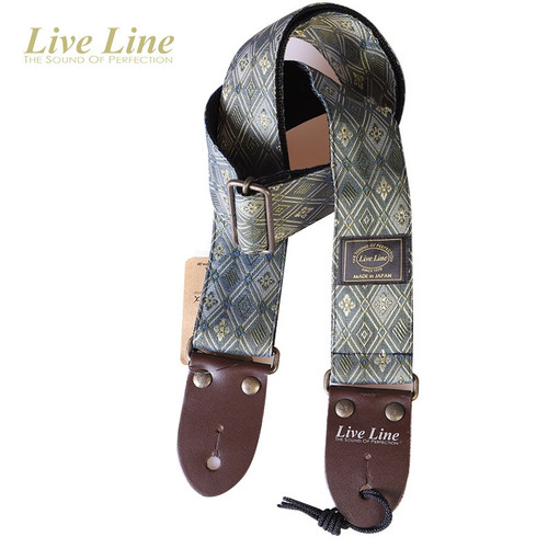 Live Line Tatami-Beri Layered Hanabishi Lattice Woven Guitar Strap — Made in Japan
