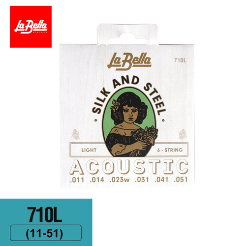 La Bella 710L Silk & Steel Acoustic Guitar Strings – Light
