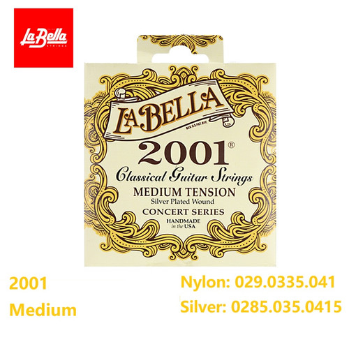 La Bella 2001 Classical Guitar Strings – Medium Tension