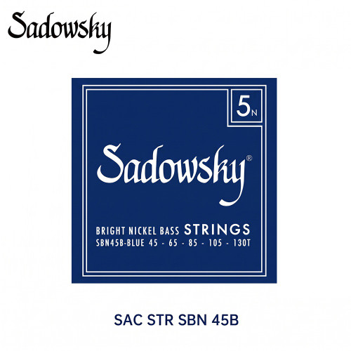 Sadowsky Blue Label SBN 45B Taperwound Electric Bass Strings - Nickel 5-String .045-.130 Long Scale