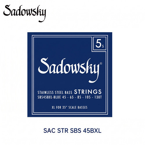 Sadowsky Blue Label SBN 45BXL Taperwound Electric Bass Strings - Nickel 5-String .045-.130 Super Long Scale