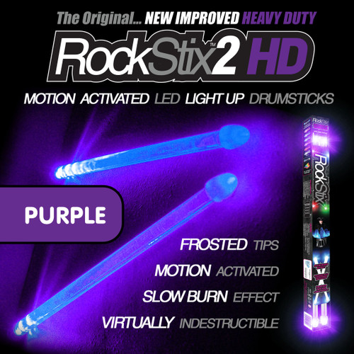 RockStix 2 HD Light-Up LED Drumsticks – Purple