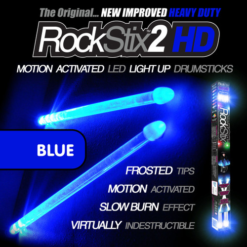 RockStix 2 HD Light-Up LED Drumsticks – Blue