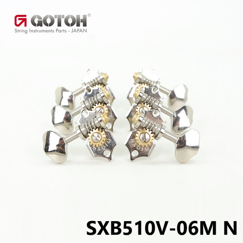 Gotoh SXB510V-06M Open-Gear Guitar Tuning Machines L3+R3 - Nickel