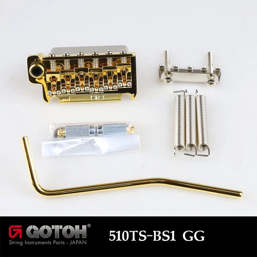 Gotoh 510TS-BS1 2-Point Tremolo Steel Block Brass Saddles Gold (510TS-BS1-GG)