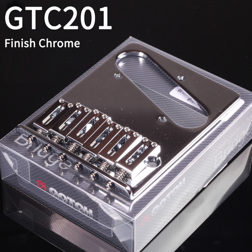 Gotoh GTC201 String-Through Tele Bridge Brass Saddles - Chrome