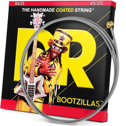 DR Strings BZ5-45 Bootzillas Clear Coated Stainless Steel Medium 5-String Bass Guitar Strings 45-125