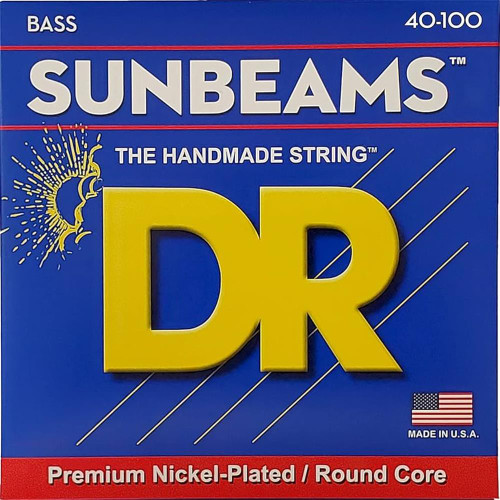 DR Strings NLR-40 Sunbeam Nickel Plated Light Bass Guitar Strings 40-100