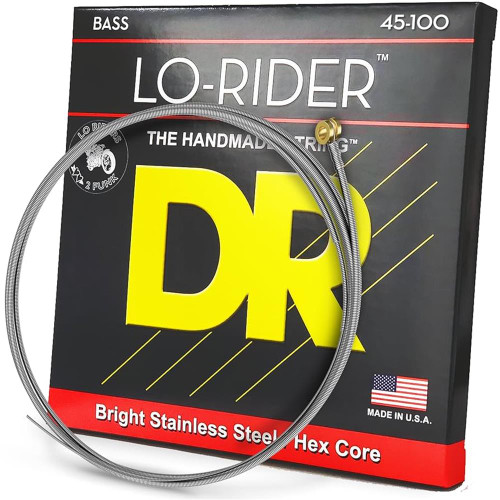 DR Strings MLH-45 Lo-Rider Stainless Steel Light to Medium Bass Guitar Strings 45-100