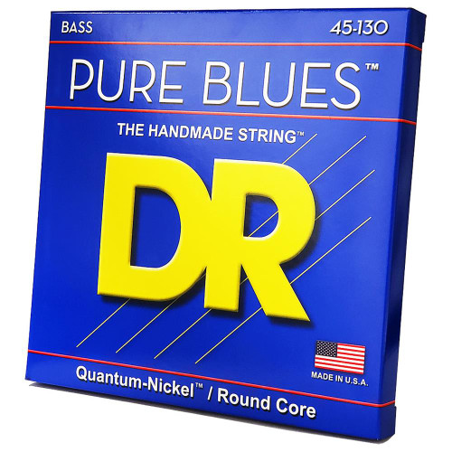DR Strings PB5-130 Pure Blues Quantum Nickel Medium to Heavy 5-String Bass Guitar Strings 45-130