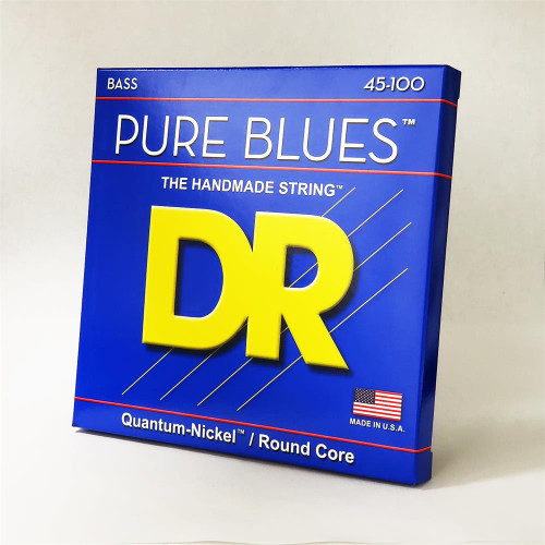 DR Strings PB-45/100 Pure Blues Quantum Nickel Light to Medium Bass Guitar Strings 45-100