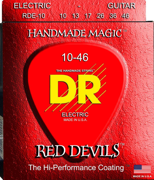 DR Strings RDE-10 Red Devils Medium Electric Guitar Strings 10-46