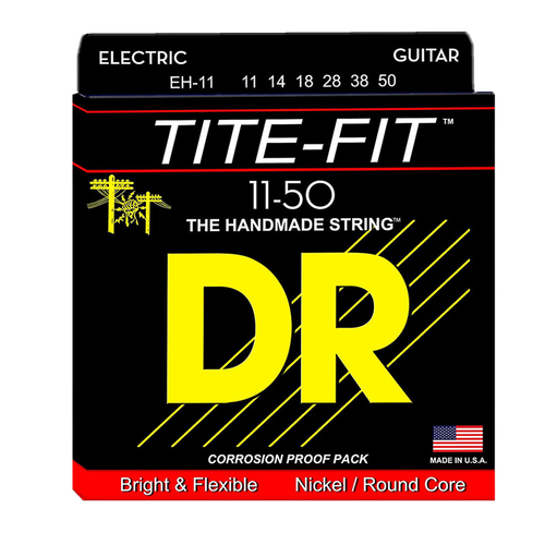 DR Strings EH-11 Tite-Fit Nickel Plated Heavy Electric Guitar Strings 11-50