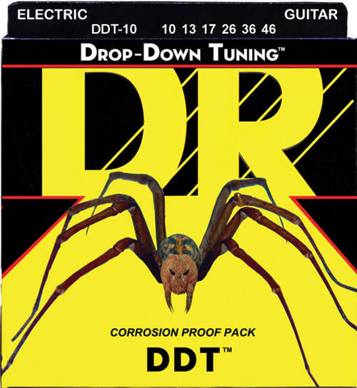 DR Strings DDT-10 DDT Drop Down Tuning Nickel Plated Medium Electric Guitar Strings 10-46