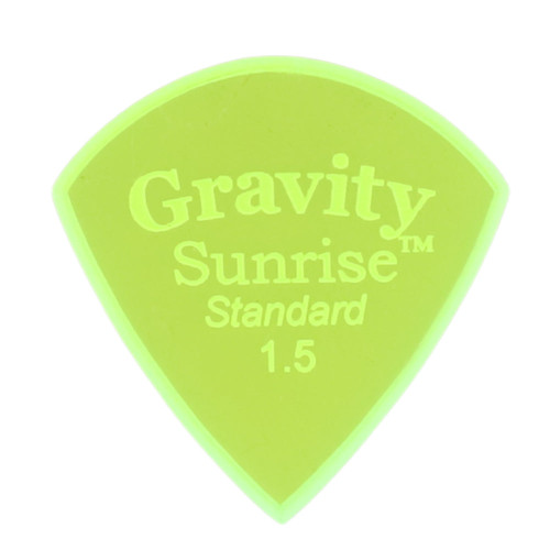 Gravity Sunrise Standard 1.5mm Fluorescent Green Master Finish Guitar Pick