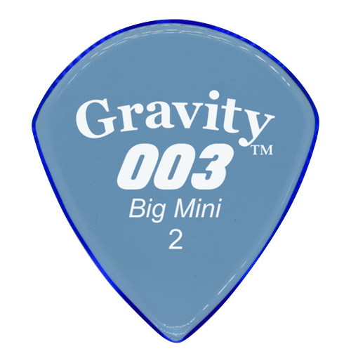 Gravity 003 Big Mini 2.0mm Blue Polished Guitar Pick