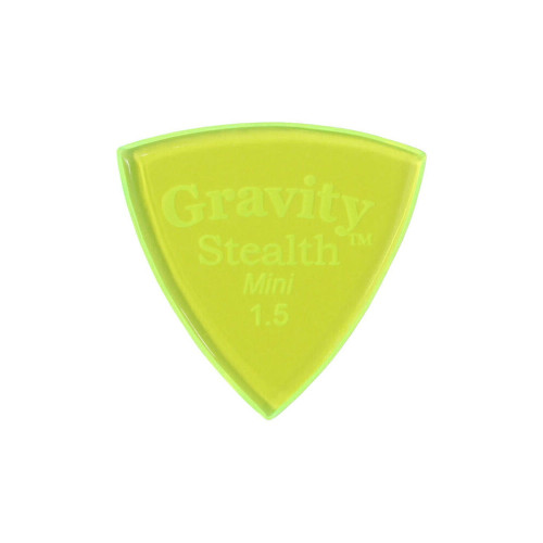Gravity Stealth Mini (Jazz) 1.5mm Fluorescent Green Polished Guitar Pick