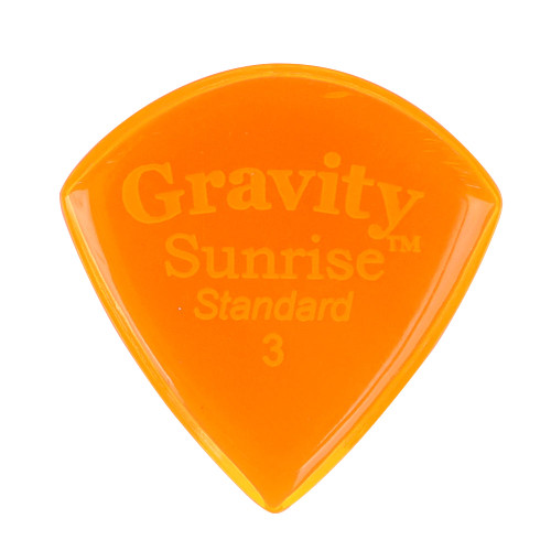 Gravity Sunrise Standard 3.0mm Orange Polished Guitar Pick